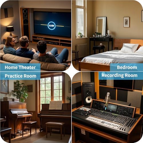 Art3d 10-Pack High-Density Acoustic Panel with Acrylic Tape, White