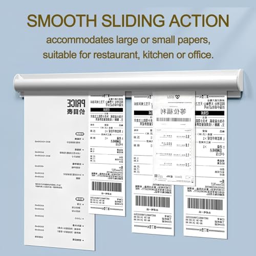 Ticket Holder for Restaurant Order Receipt Holders Strip(24 in, Silver, 2p)
