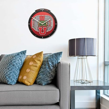 YouTheFan NCAA Utah Utes StadiumView 3D Wall Clock
