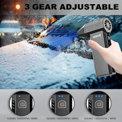 SDFM Compressed Air Duster - 3-Gear Adjustable Rechargeable Air Duster