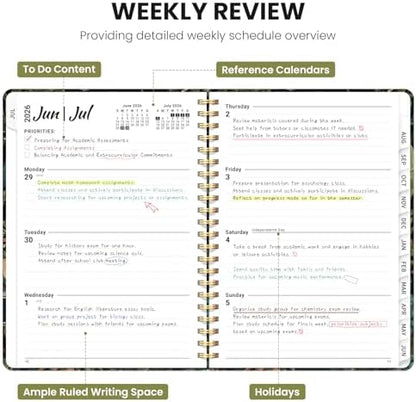 ZOTIA Planner 2026-2027 Jul 2026-Jun 2027 Academic Monthly & Weekly Planner