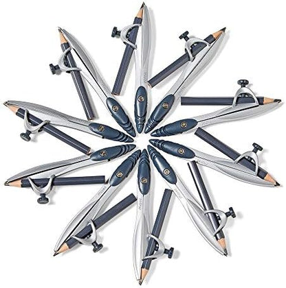 hand2mind Student Math Geometry Compass, Silver, Precision Tool for Geometry, Math, Drafting (Pack of 10)