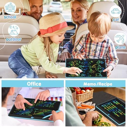 Hockvill LCD Writing Tablet for Kids 16 Inch, Toys for Girls Boys Drawing Pad for 3 4 5 6 7 8 Year Old Kid, Toddler Magnetic Doodle Board Travel Essentials Christmas Birthday for Children (Blue)