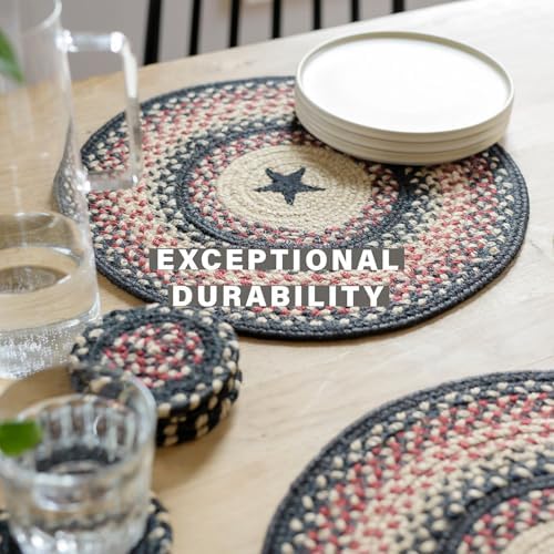 Homespice Gloucester Jute Braided Table Runner, Rect 8x28 Set of 2
