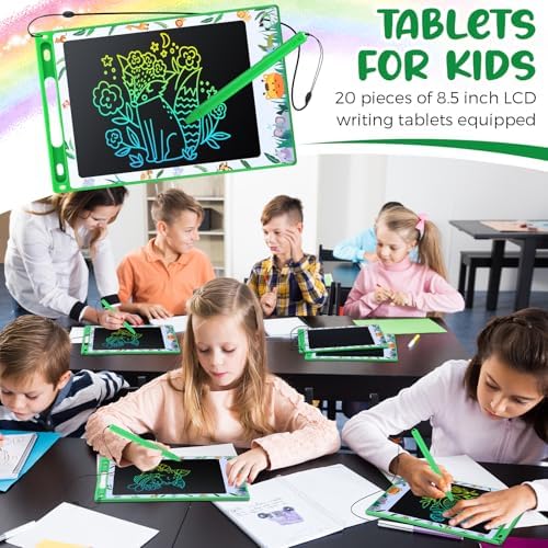 Zhehao 20 Pack 8.5 Inch LCD Writing Tablet Drawing Board,Green,Stylish
