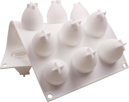 Strawberry Chocolate Silicone Mold for Mousse Cake(15-Cavity), Fruit Shaped Fondant Mold for Birthday Party Cake Decoration Pastry Dessert Pudding Ice Cream Candle Soap