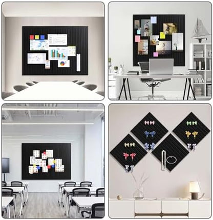48" x 36" Large Felt Bulletin Board 1/2" Thick, Black