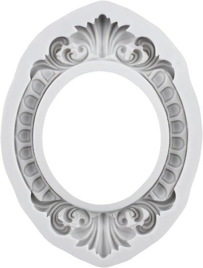 Frame Fondant Silicone Molds For Cake Decoration Cupcake Topper Candy Polymer Clay Chocolate Gum Paste Set of 4