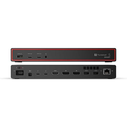 Lenovo ThinkPad Thunderbolt 5 Smart Dock 7500, 120Gbps Data Transfer, 180W Power Delivery, Multiple Display Support, 2.5Gbps Ethernet, Black