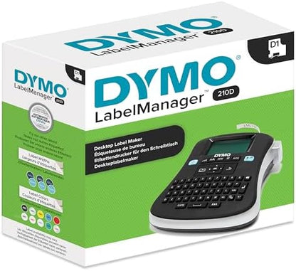 DYMO Desktop Label Maker | LabelManager 210D All-Purpose Portable Label Maker, Easy-to-Use, One-Touch Smart Keys, QWERTY Keyboard, Large Display, For Home & Office Organization