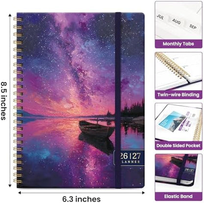 Planner 2026-2027, Monthly & Weekly Jul 2026-Jun 2027 Planner Calendar