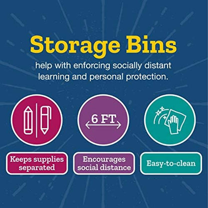 Really Good Stuff Black Chapter Book Classroom Library Bins with Dividers