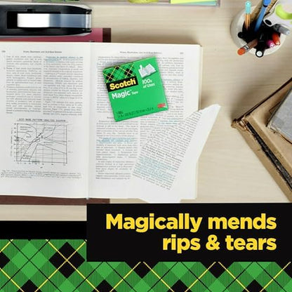 Scotch Magic Tape, Invisible, 16 Rolls