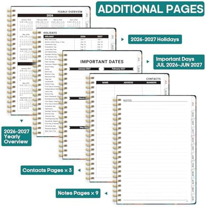 Planner 2026-2027, Weekly & Monthly Academic Calendar, Jul 2026 – Jun 2027