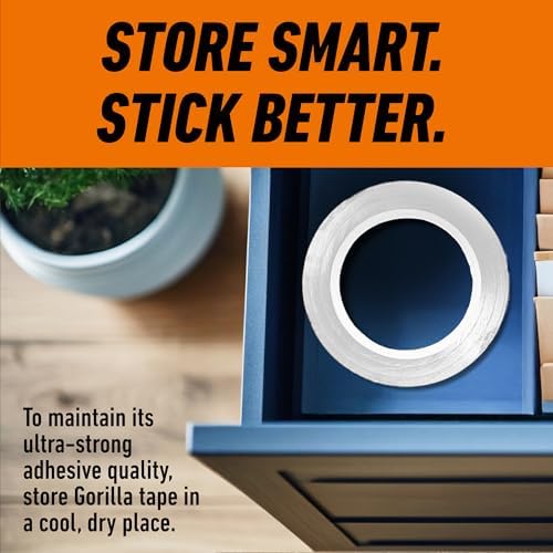 GORILLA White Duct Tape, 1.88" x 30 yd, 4-Pack