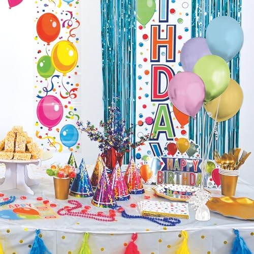 Beistle White Metallic Plastic Wrapped Balloon Weights For Birthday Parties, Weddings, Anniversaries, Table Decor, Celebrating With You Since 1900, 5.5" x 2.5", (Pack of 72)