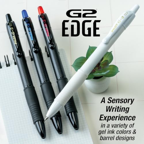 PILOT G2 Edge Red, Premium Gel Roller Pens, 8ct Box, Fine Point 0.7 mm