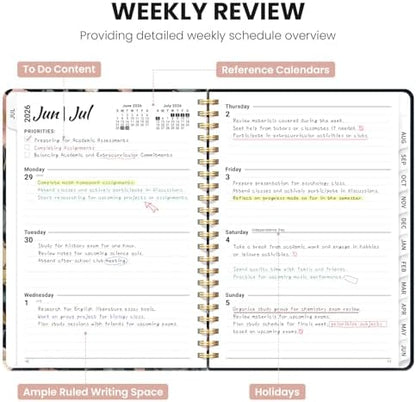 ZOTIA Planner 2026-2027 Jul 2026-Jun 2027 Academic Monthly & Weekly Planner