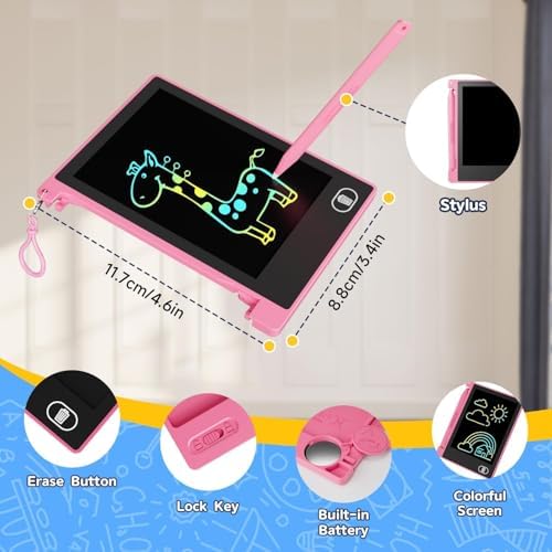 12 PCS Mini LCD Writing Tablet, 4.5 Inch Small Drawing Pad for Kids