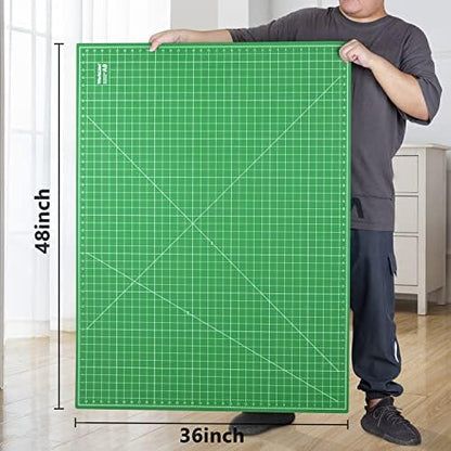 worklion self healing cutting mat 36" x 48" for sewing,fabric cutting,rotary cutting,5-layer non-slip as desk top for Scrapbooking & Quilting & Sewing & Arts & Crafts Project……
