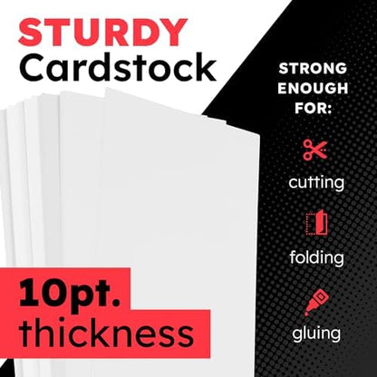 Hygloss White Poster Board 11 x 14-100 Count Bulk Pack, 10 Pt. Thickness