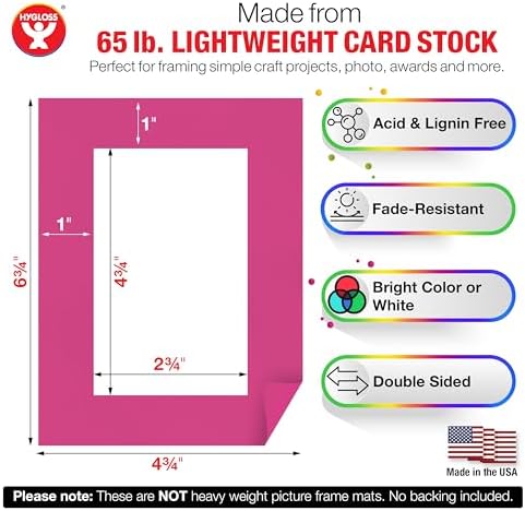 Hygloss 12 Pack Paper Picture Frames, Colorful cardstock Photo Frame 4.75x6.75-Inch, Papers Frames to Decorate for Wedding Birthday DIY Classroom Crafts and Decorations