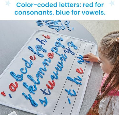 hand2mind Cursive Connecting Lowercase Letters, Tactile Letter Tracing, Cursive Alphabet Handwriting Practice, Fine Motor Activities, Homeschool Supplies, Classroom Manipulatives for Elementary School