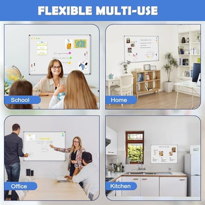Double-Sided White Board Dry Erase Magnetic Whiteboard Wall 24x18, 2-Pack