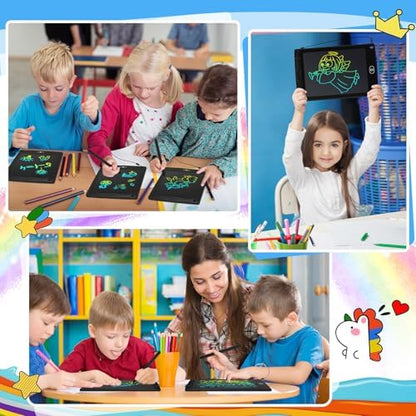 Zhehao 48 Pcs 8.5 Inch LCD Writing Tablet for Kids, Black