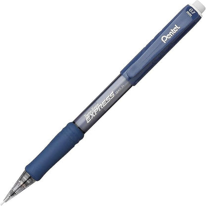 Pentel Twist Erase EXPRESS Automatic Pencil, 0.7mm Lead Size, Blue Barrel, Box of 12 (QE417C)