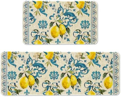 Kitchen Rugs and Mats Set of 2,Floor Mats for Home Kitchen Decor Mat