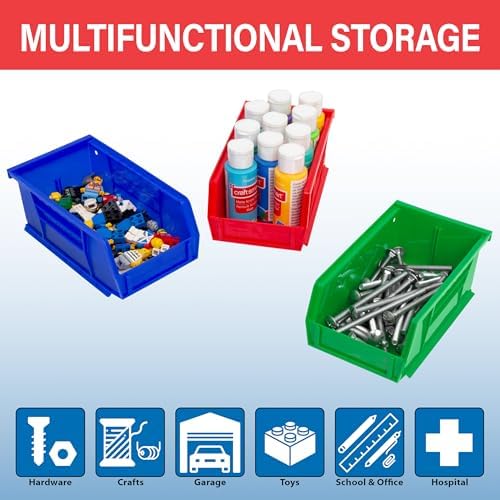 Akro-Mils 30220 AkroBins Plastic Storage Bins, 7"x4"x3", Yellow, 24-Pack