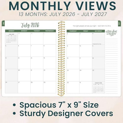 Daisy by bloom daily planners 2026-2027 Academic Year Student Planner (July 2026 - July 2027) - Elementary Through Middle School Calendar Agenda Book - 7” x 9" - Butter Yellow Daisies
