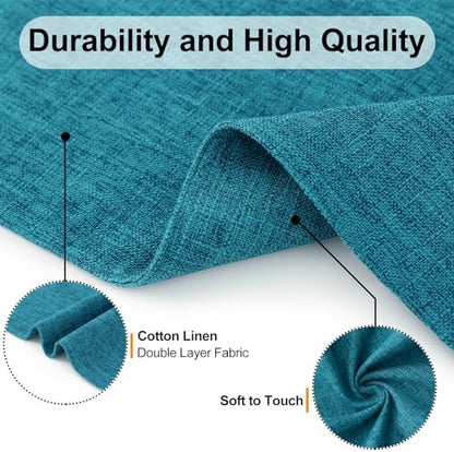 Homaxy Cloths Placemats for Dining Table Set of 6, 13" x 19", Teal