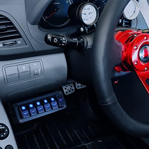 Nilight 4 Gang Rocker Switch Box w/Voltmeter PD Type C and USB Socket
