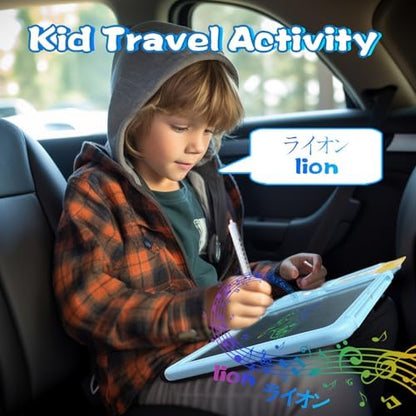 Talking Flash Cards with Writing Tablet - Japanese English Blue