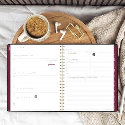 Mead 2027 Planner, Weekly & Monthly, 8.5" x 11", Stickers, Black, West Village (WV0105F-27)