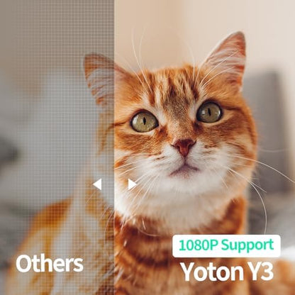 Yoton Y3 Mini Projector, Ultra-Compact 317g, 360° Stand, Auto Keystone