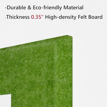 Neatsure Large Cork Board for Wall, 36" x 24" Bulletin Board with Pushpins, 6 Panels Felt Tiles Tack Push Pin Board for Office, Forest Green