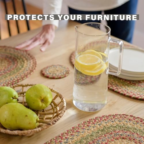 Homespice Azalea Jute Braided Table Runner, Oval 8x28 Set of 2