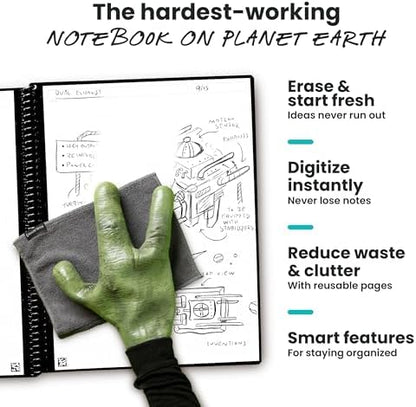 Rocketbook Core Reusable Smart Notebook, Letter Size 8.5x11, Teal