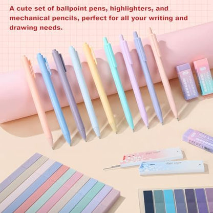 Resurhang 36 Pcs Spiral Notebook Stationary Set, Aesthetic School Supplies for Women, Back to School Supplies Bible Study Kit, Office College Essentials Include A5 Notebook Pencil Case Notes Tabs