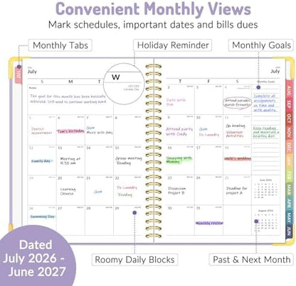Forvencer Academic Planner 2026-2027, Green 6.3"x8.4" (Jul 2026 - Jun 2027)
