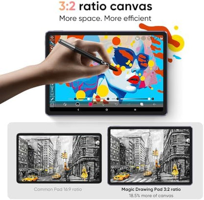 XPPen Magic Drawing Pad 12.2 Inch Standalone Drawing Tablet No Computer Needed with 16384 Pressure Levels X3 Pro Slim Stylus Tilt Support Paper-Like Screen 8GB + 256GB for Digital Drawing Artists