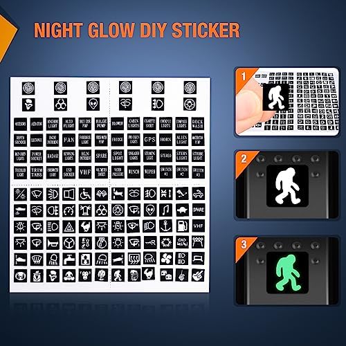Nilight 3 Gang Rocker Switch Panel Green Backlit with 4.8 Amp Dual USB Charger Voltmeter Waterproof 12V 24V DC Night Glow Stickers for Cars Trucks Boats RVs