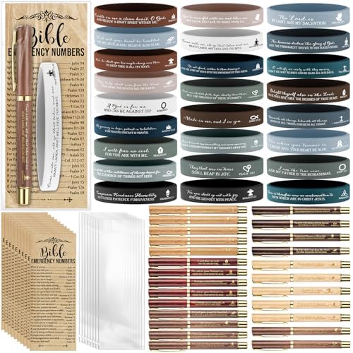 Feifeiya 50 Sets Christian Gifts for Grandparents Day Bible Verse Pen Kit