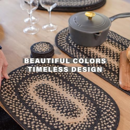 Homespice Manchester Braided Table Runner for Primitive Decor, Rect 11x36