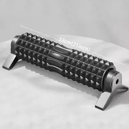 RUNWE Foam Roller with Stand - Roller Foam for Back Pain, 21 inch Trigger Point Deep Tissue Massage, Medium Density Grid Bracket Foam Rollers, Myofascial Release, Relieves Leg Muscle Pain