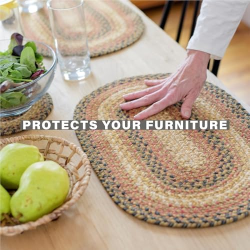 Homespice Russet Jute Braided Trivets Ideal as Hot Pads, Round 8" Set of 3
