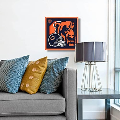 YouTheFan NFL Chicago Bears 3D Logo Series Wall Art
